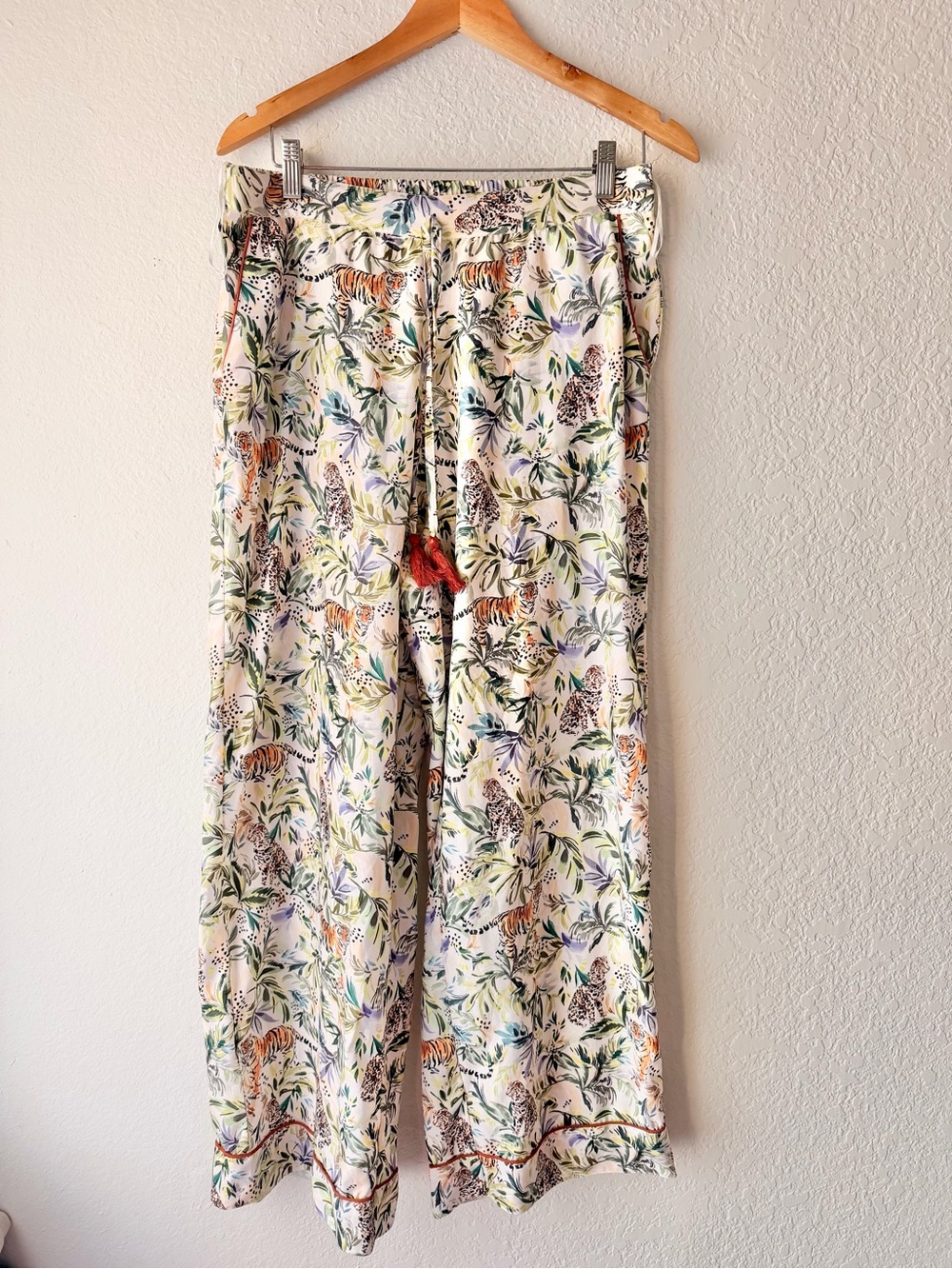 World Market Boho Tiger Print Pajama Pants Sz S